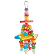 Incredipet Fiesta Blocks Bird Toy, 9 x 5 in