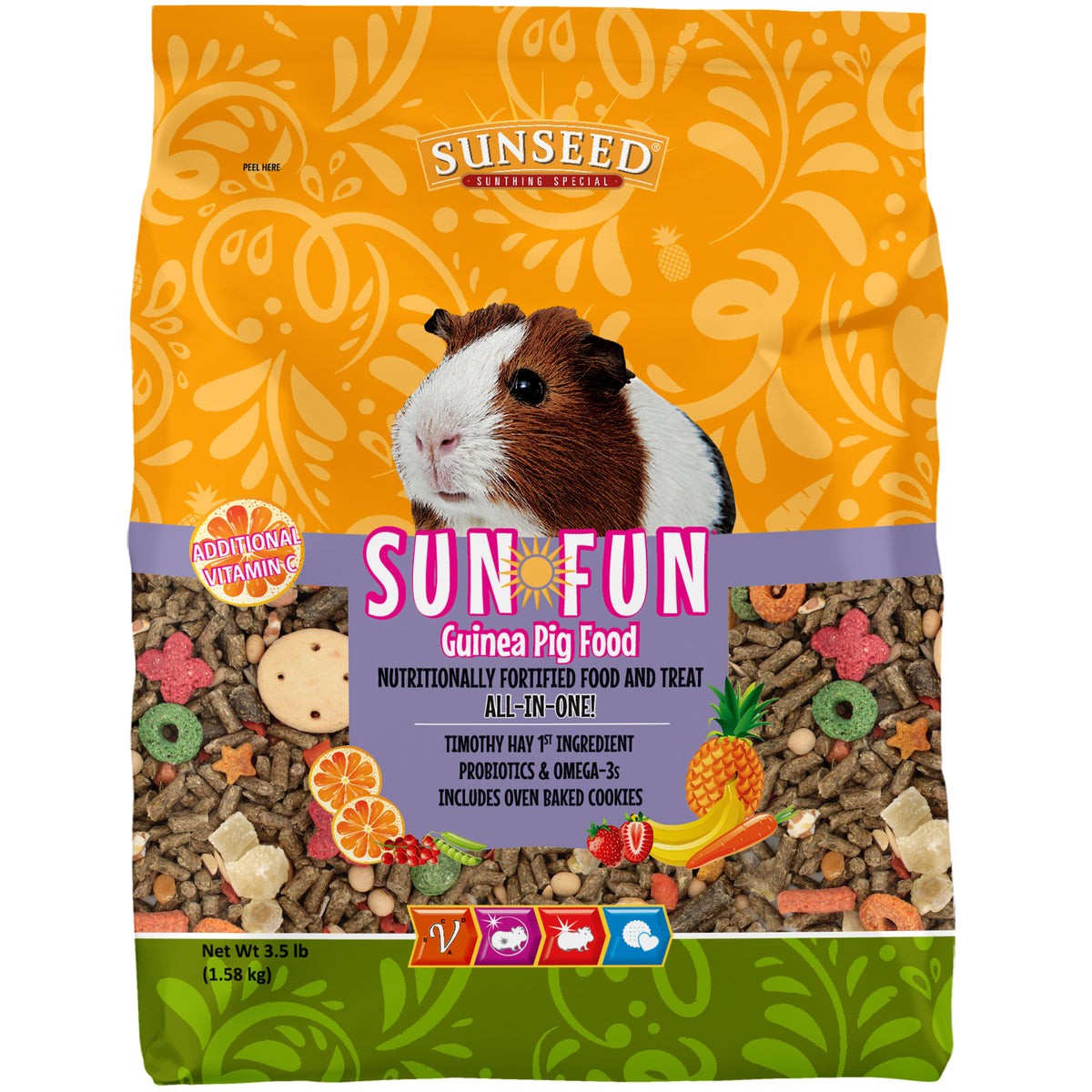 Sunseed Sun Fun Enriched Guinea Pig Food 3.5 lb