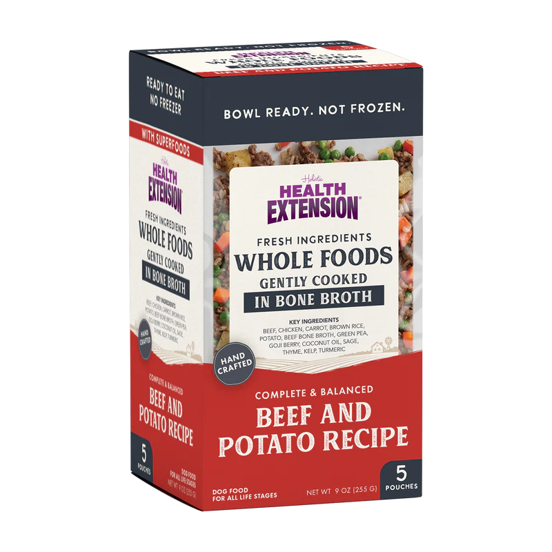 Health Extension Whole Foods Gently Cooked in Bone Broth Beef & Potato Recipe Dog Food