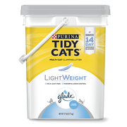 Tidy Cats LightWeight with Glade Clear Springs Clumping Cat Litter Pail 17 lb