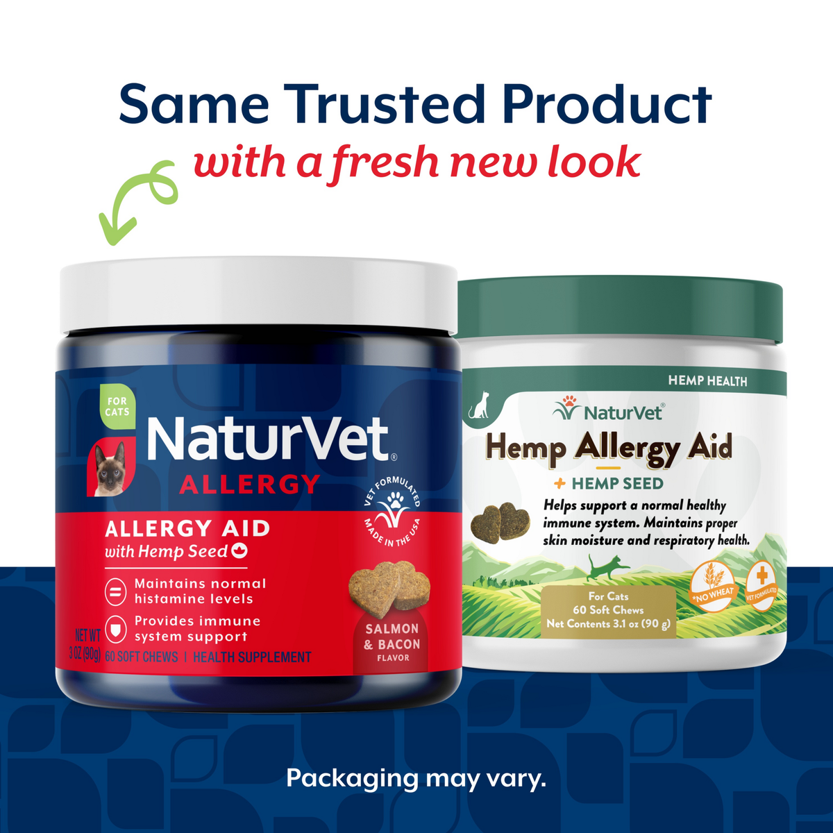 Naturvet Hemp Soft Chews Allergy Supplement for Cats 60 ct