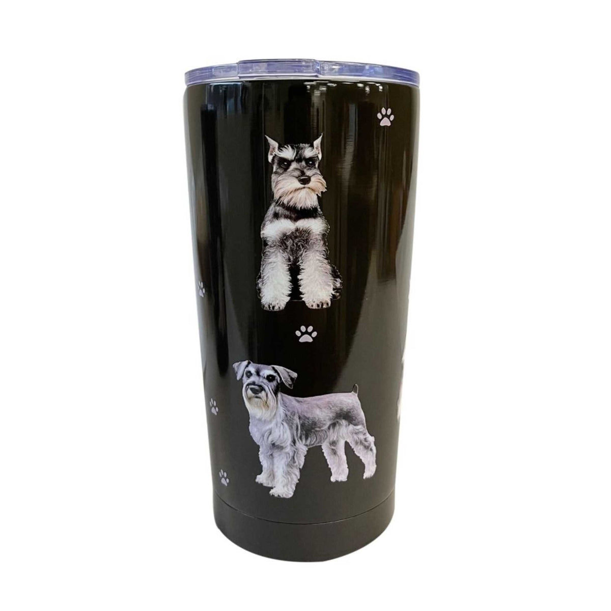 E & S Imports Serengeti Schnauzer Stainless Steel, Vacuum Insulated Tumbler with Spill Proof Lid 20 oz