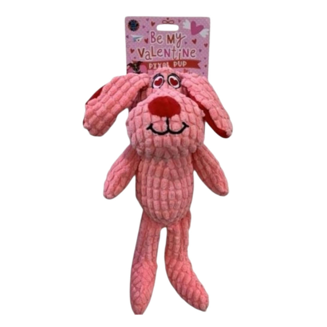 Bow Wow Valentine's Day Pixel Pup Plush Dog Toy