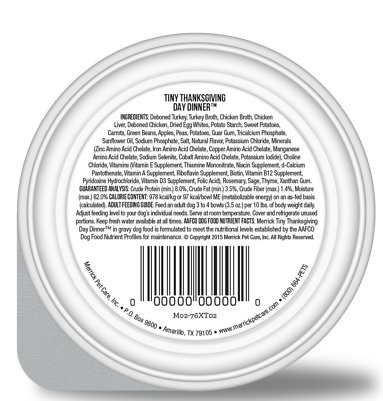 Merrick Lil' Plates Small Breed Tiny Thanksgiving Day Dinner In Gravy Grain-Free Wet Dog Food