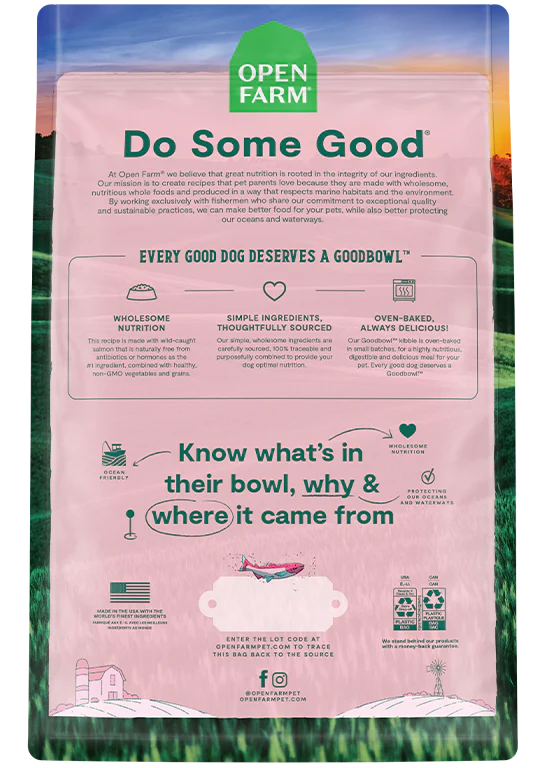 Open Farm Oven-Baked Goodbowl Wild-Caught Salmon & Brown Rice Recipe for Dogs 22 lb