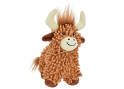Multipet Floppy Highland Cow Plush Dog Toy 10 in