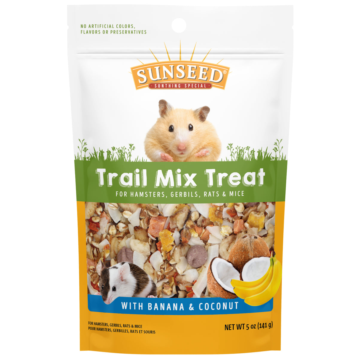 Sunseed Vita Prima Banana Coconut Trail Mix Treat For Small Animals 5 oz