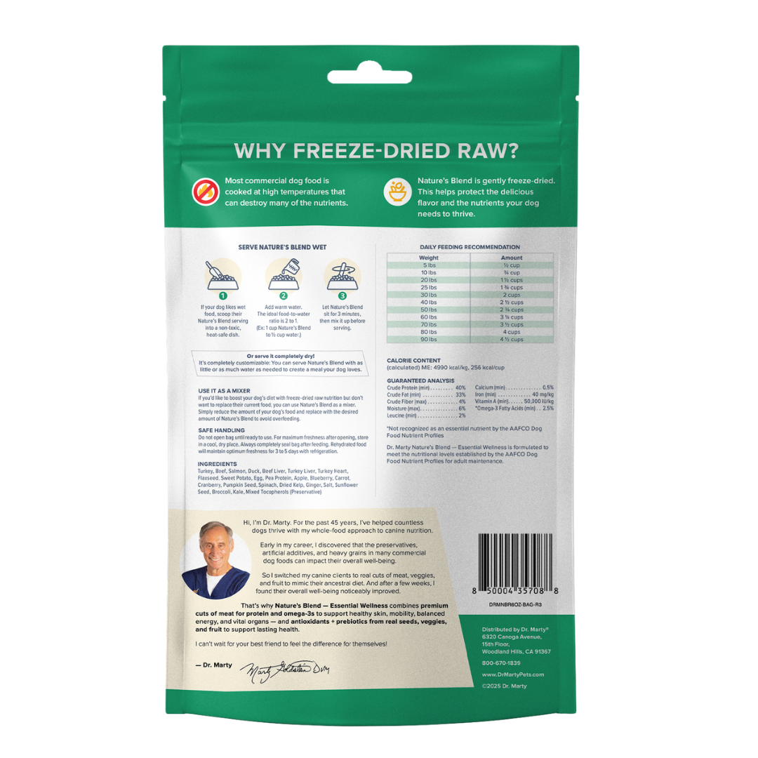 Dr. Marty Biologically Balanced Nutrition Freeze-Dried Raw Dog Food 6 oz