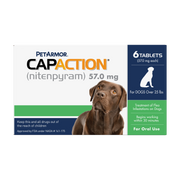 Petarmor CapAction Oral Flea Treatment Tablets for Dogs 25+ lbs 6 ct