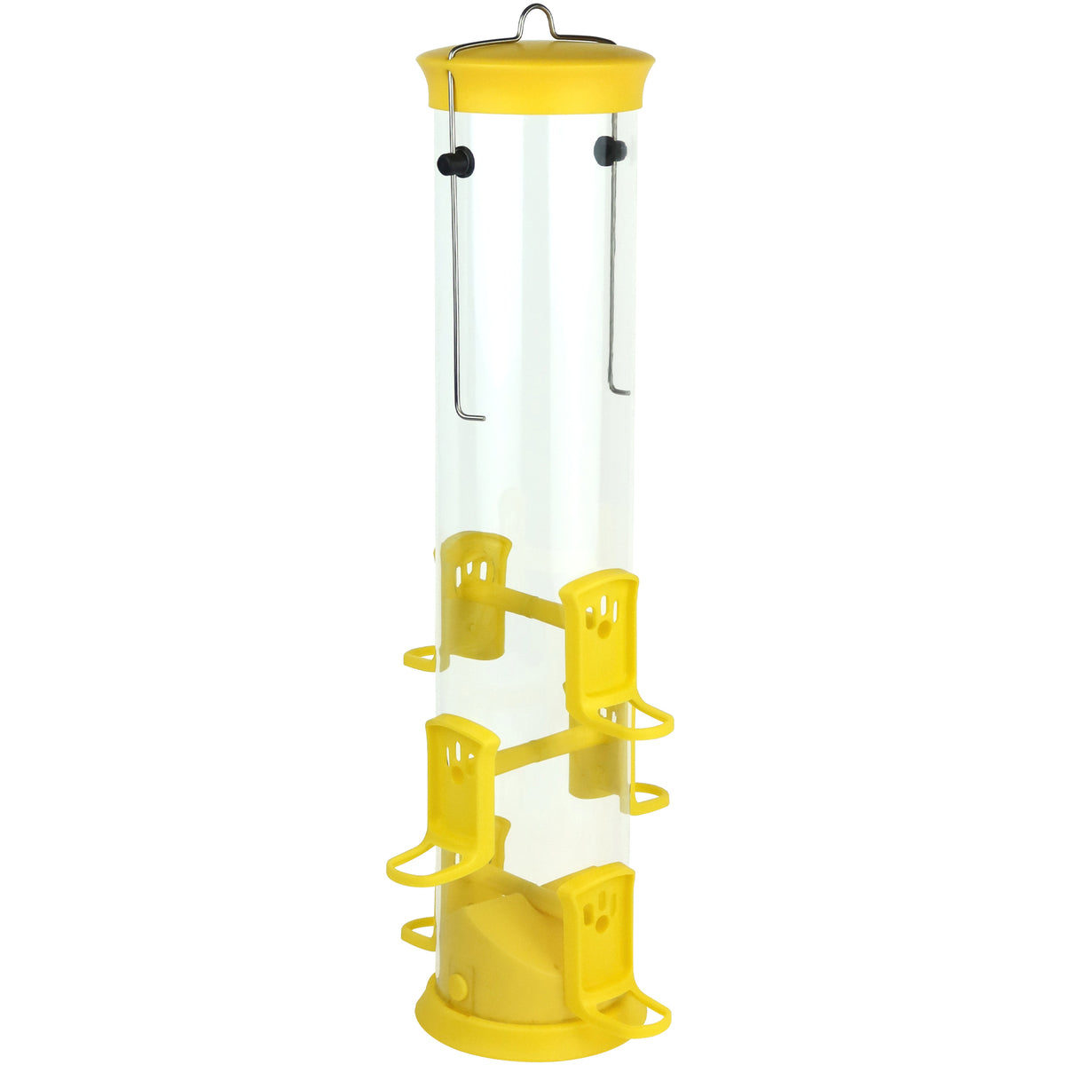 Nature's Way Yellow Large Plastic Thistle Seed Wild Bird Tube Feeder 2 qt