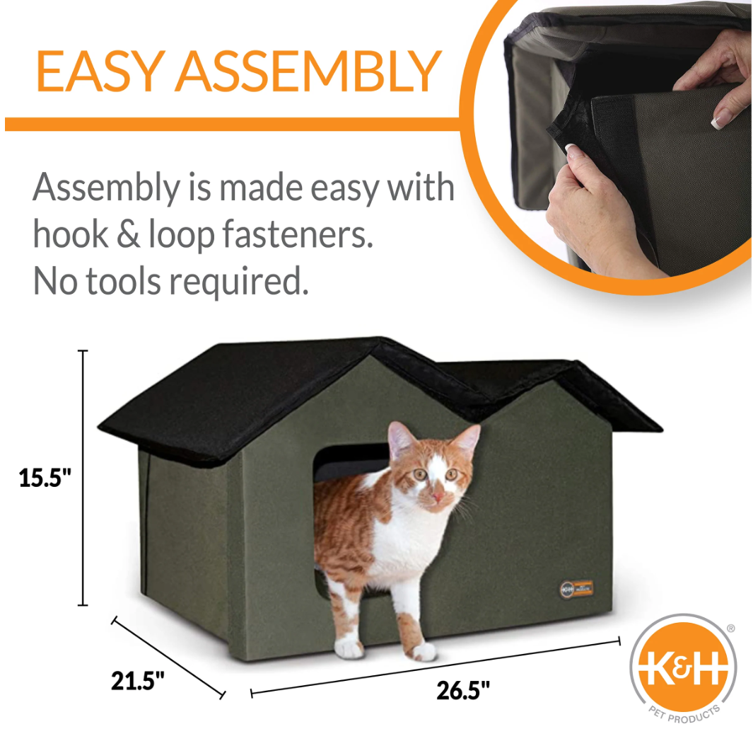 K&H Thermo Heated Outdoor Kitty House Extra-Wide