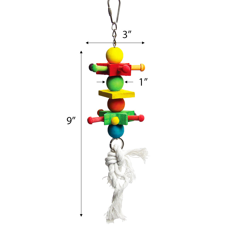 Incredipet Wooden Cowboy Spur Bird Toy, 9.5 x 2.5 in
