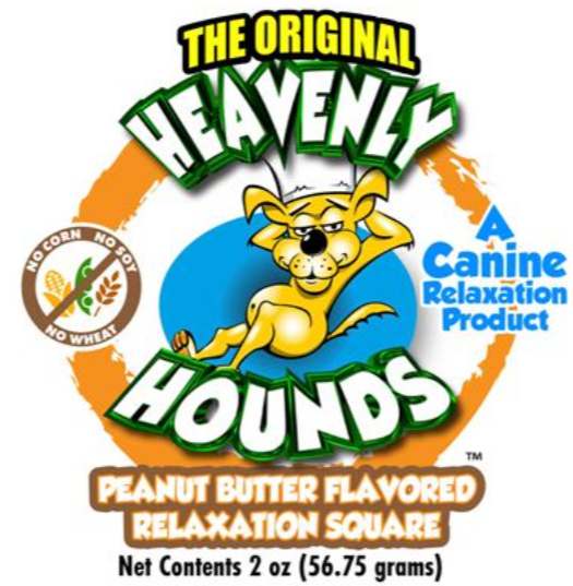 Heavenly Hounds Relaxation Square Peanut Butter Flavor Stress & Anxiety Relief Dog Supplement 2 oz