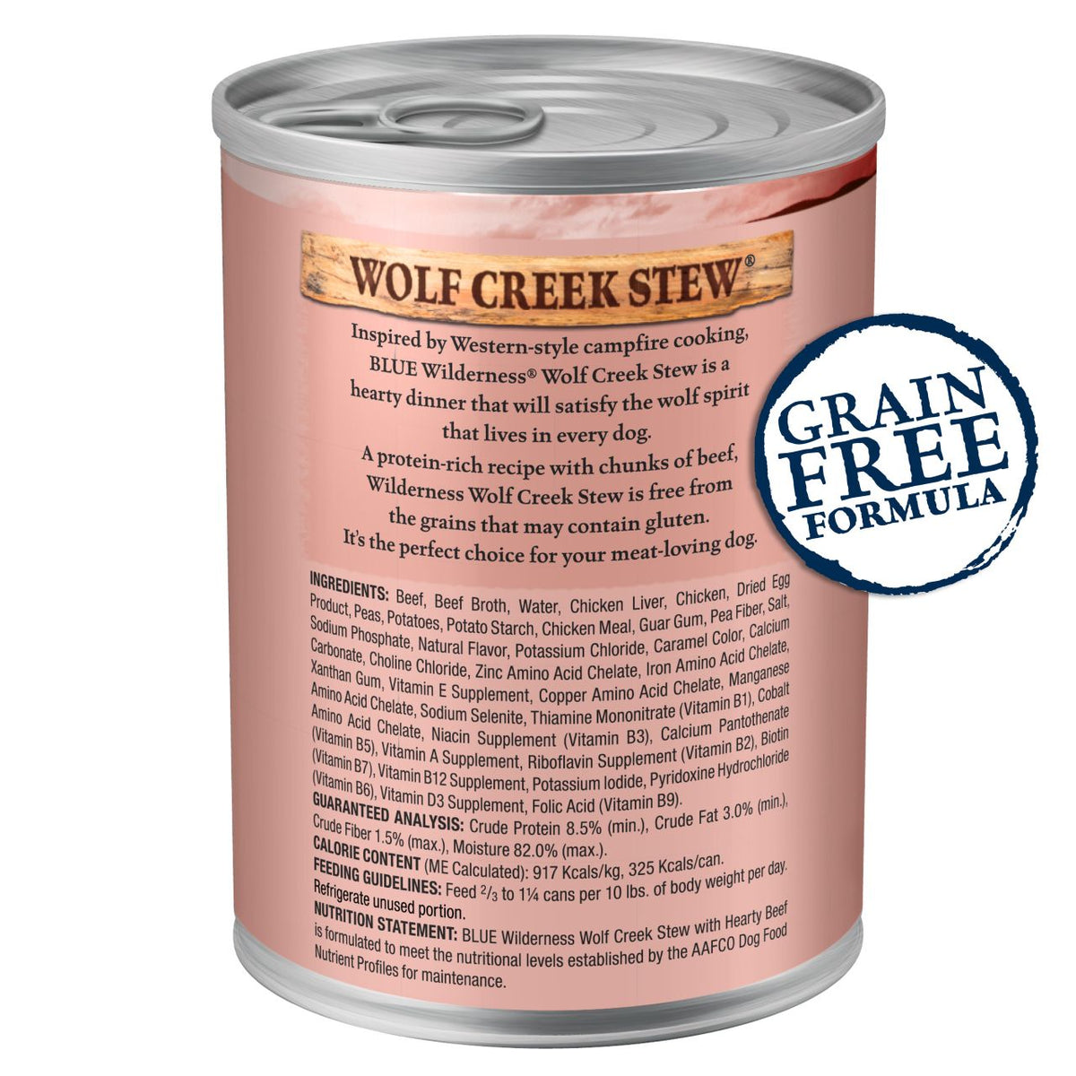 Blue Buffalo Wilderness Wolf Creek Stew Hearty Beef Stew Canned Dog Food