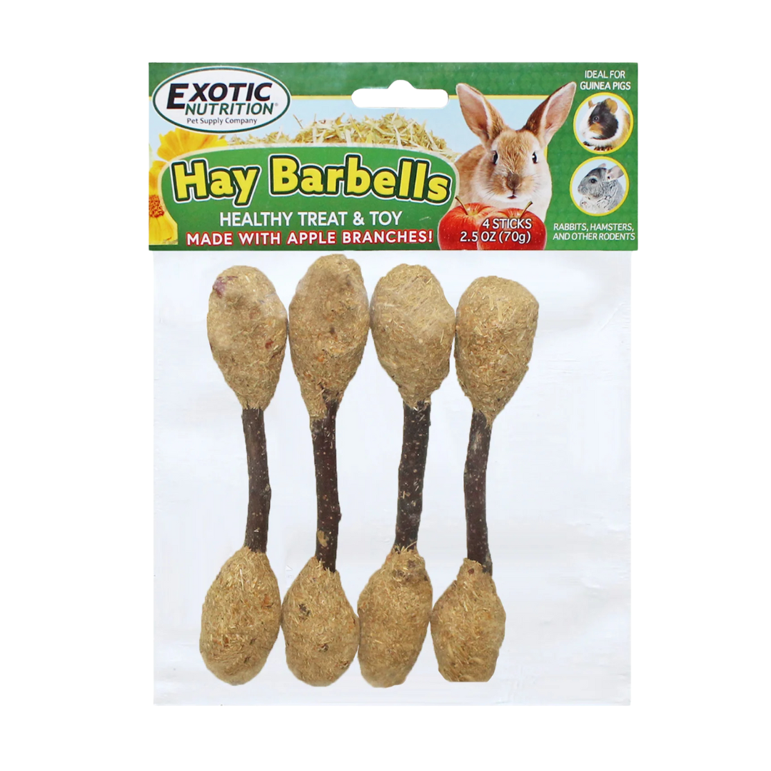 Exotic Nutrition Pet Supplies Hay Barbells Small Animal Treat