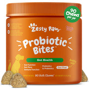 Zesty Paws Probiotic Bites Gut Health Soft Chews for Dogs 90 ct