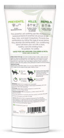 Vetality Naturals Flea & Tick Conditioning Shampoo for Cats, Kills & Repels Fleas, Ticks & Mosquitoes 8 oz