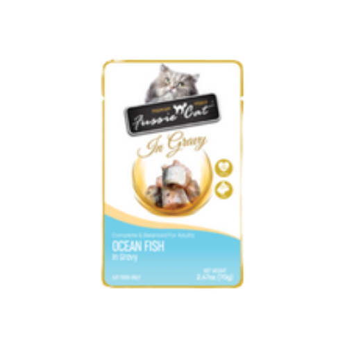 Fussie Cat Ocean Fish in Gravy Wet Cat Food Pouch