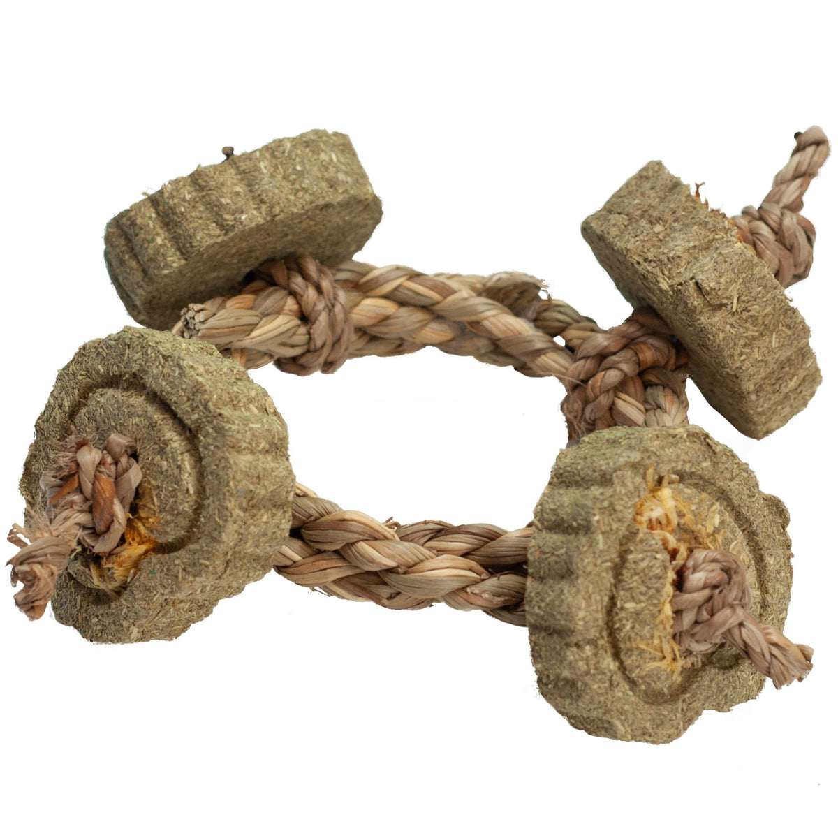 A&E 4-Way Circle Rope Hay Small Animal Chew Toy