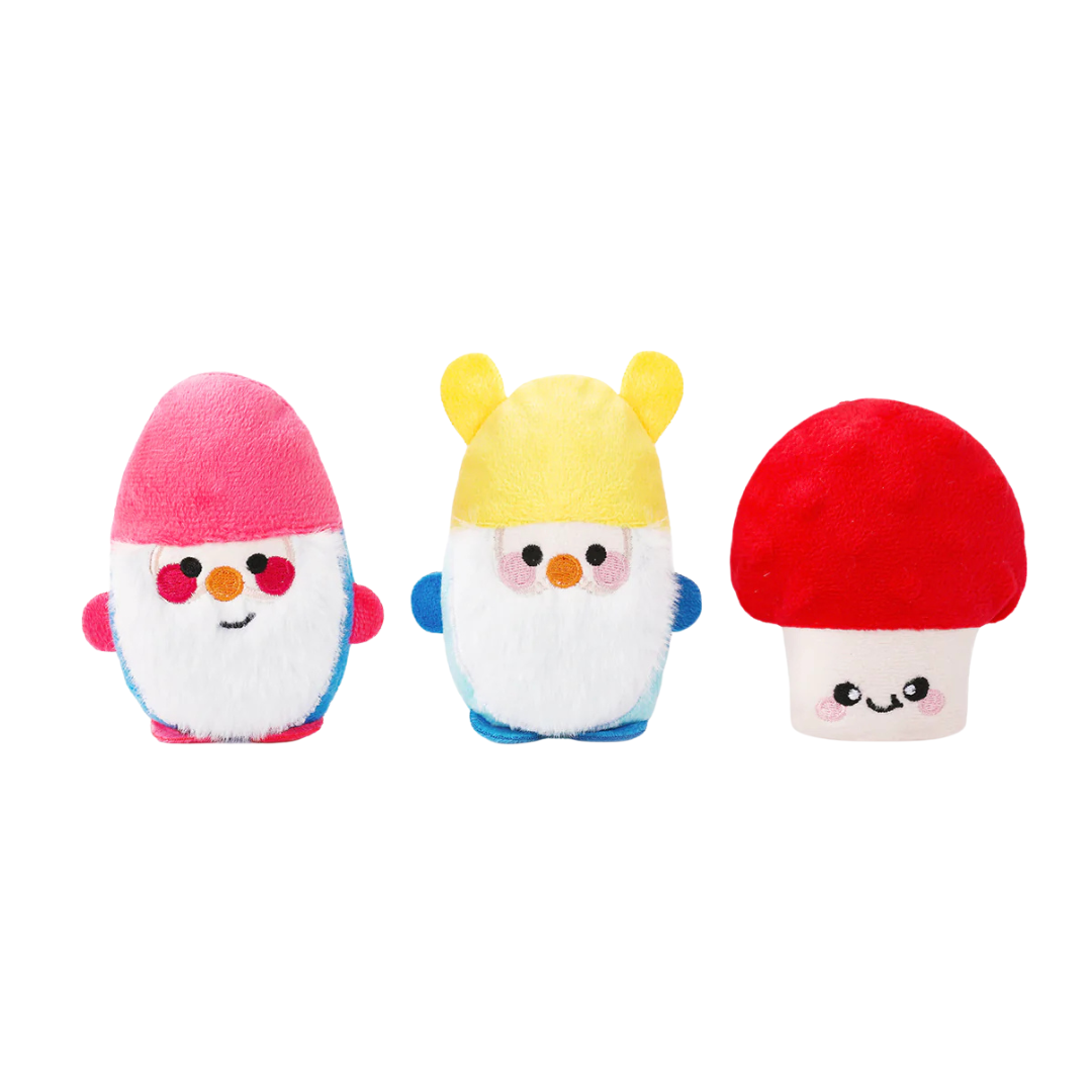 Hugsmart Puppy Garden, Garden Gnomes Dog Toys 3 Pack