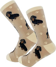 E & S Imports Pet Lover Socks Black Dachshund Dog, Unisex, One Size Fits Most