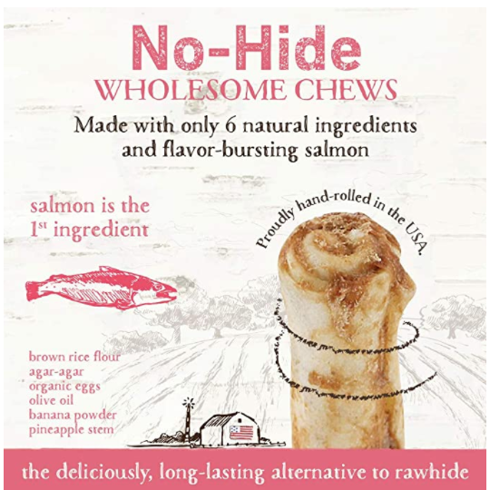 Earth Animal 11 in No-Hide Salmon Chew For Dogs each