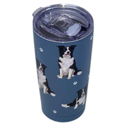 E & S Imports Serengeti Border Collie Stainless Steel, Vacuum Insulated Tumbler with Spill Proof Lid 20 oz