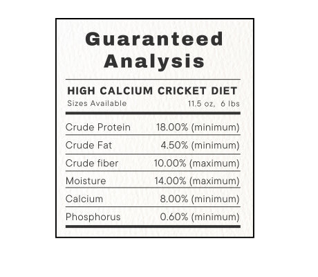 Fluker's High Calcium Cricket Diet 11.5 oz