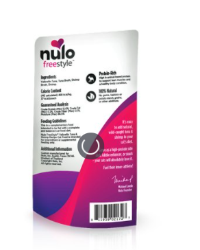 Nulo Freestyle Grain-Free Yellowfin Tuna & Shrimp in Broth Cat Food Pouch