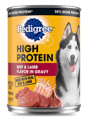 Pedigree High Protein Beef & Lamb Flavor in Gravy Canned Dog Food
