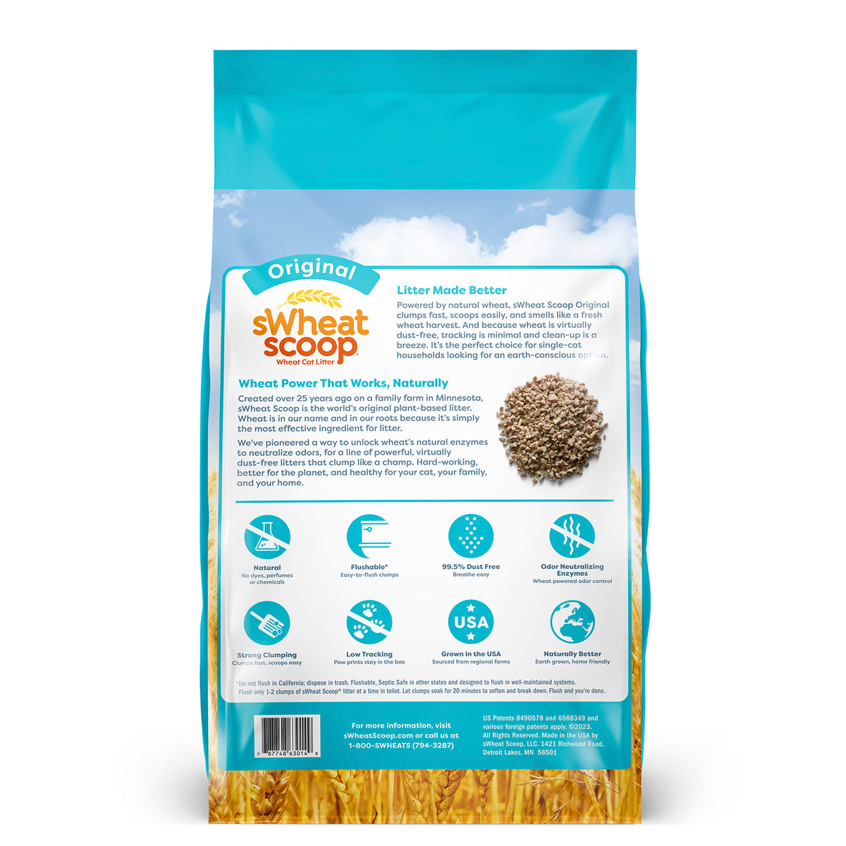 Swheat Scoop Original Fast Clumping Wheat-Based Cat Litter