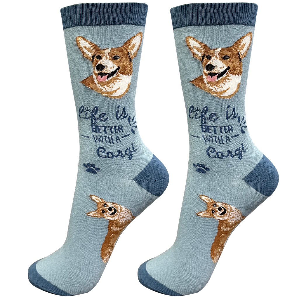 E & S Imports Life is Better With a Corgi Socks