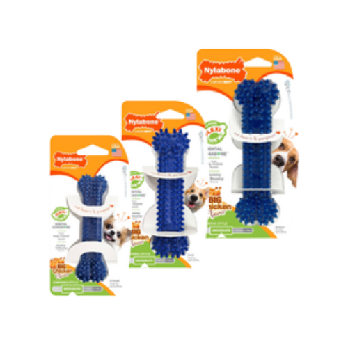 Nylabone Flexi Chew Gumabone Textured Dental Bone Dog Chew Toy