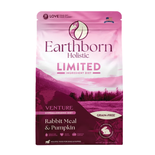 Earthborn Holistic Venture Limited Ingredient Rabbit Meal & Pumpkin Grain-Free Dry Dog Food
