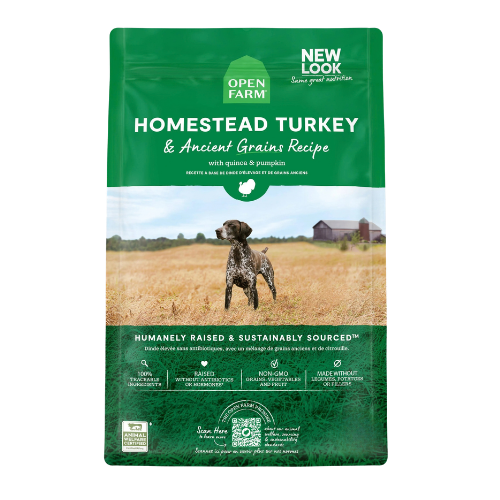 Open Farm Homestead Turkey & Ancient Grains Dry Dog Food 22 lb