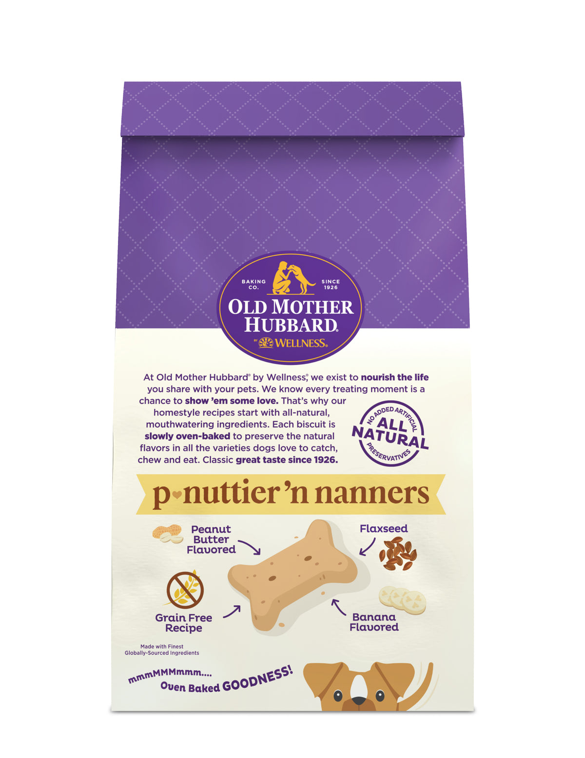 Old Mother Hubbard P-Nuttier N' Nanners Grain-Free Mini Dog Biscuits 16 oz