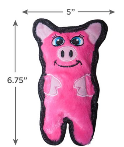Outward Hound Invincibles Mini Pig Stuffing-Free Dog Toy Mini