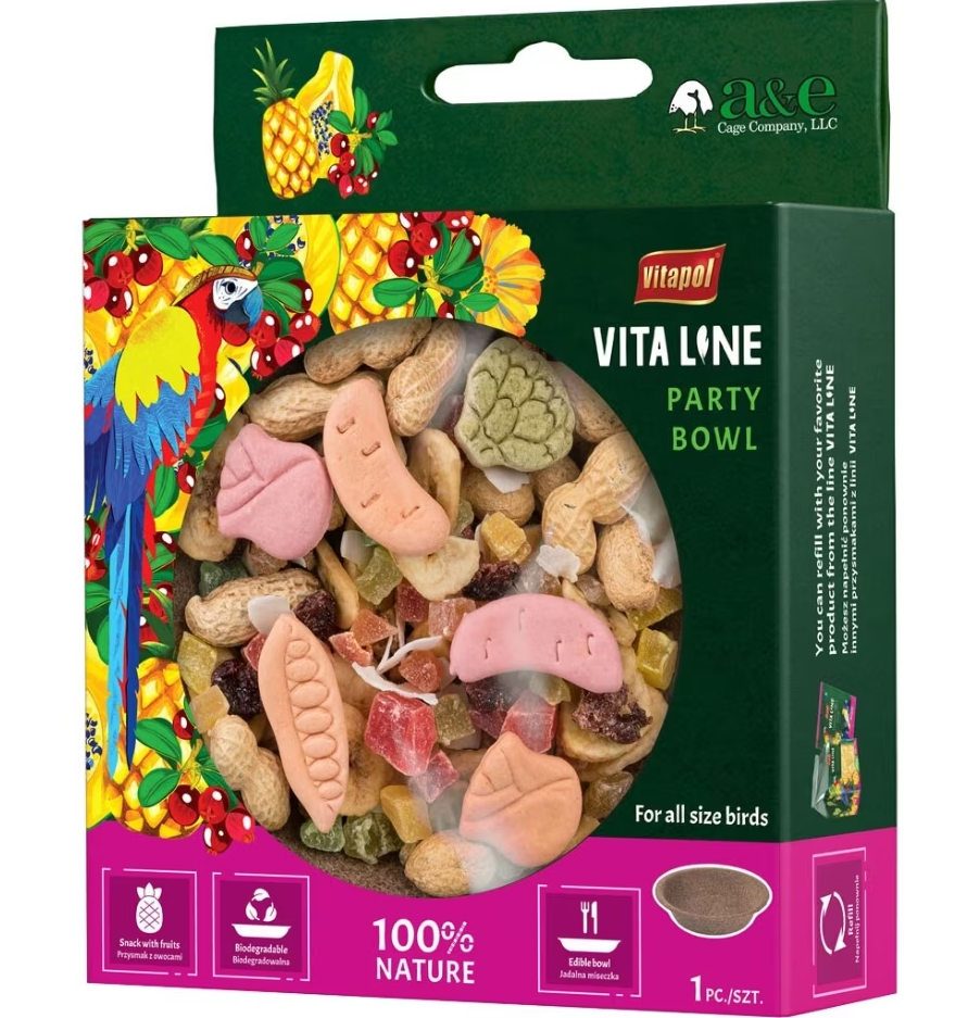 A&E Vitapol Vitaline Edible Party Bowl for Birds