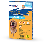 Zodiac Spot On Flea & Tick Control for Dogs and Puppies, 4 pk