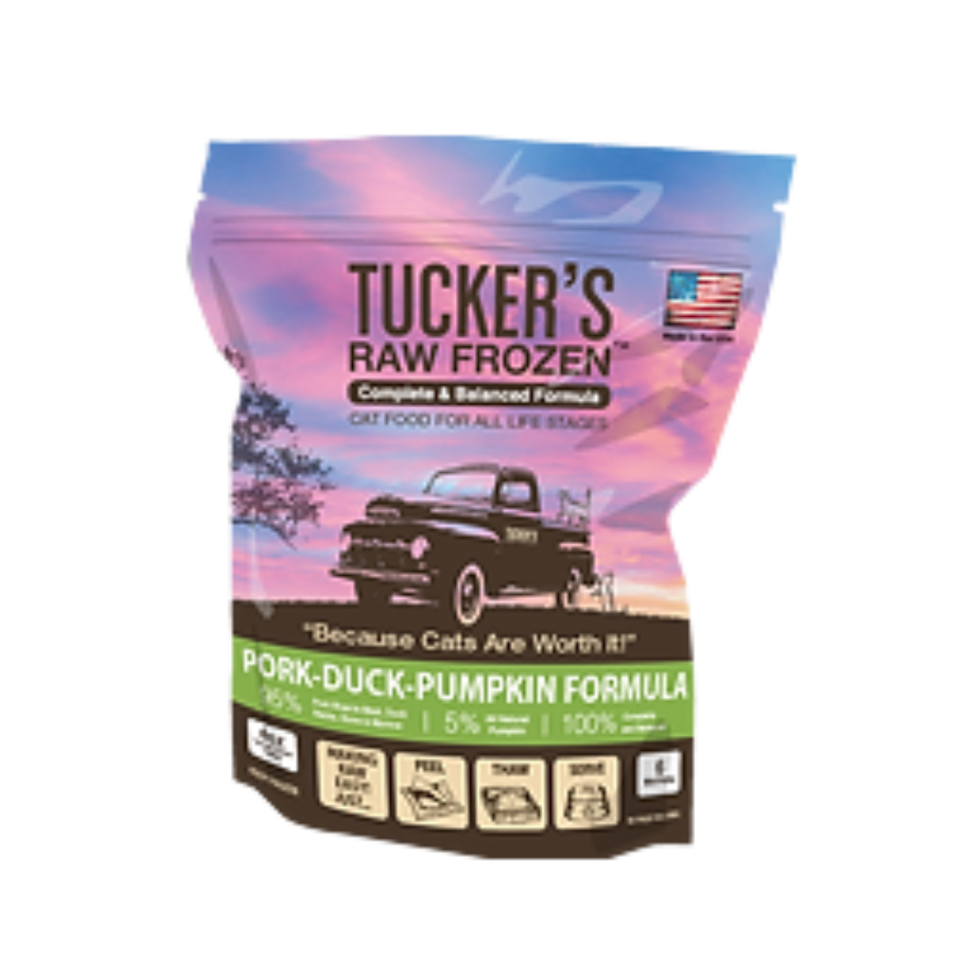 Tucker's Pork, Duck & Pumpkin Raw Frozen Cat Food 24 oz