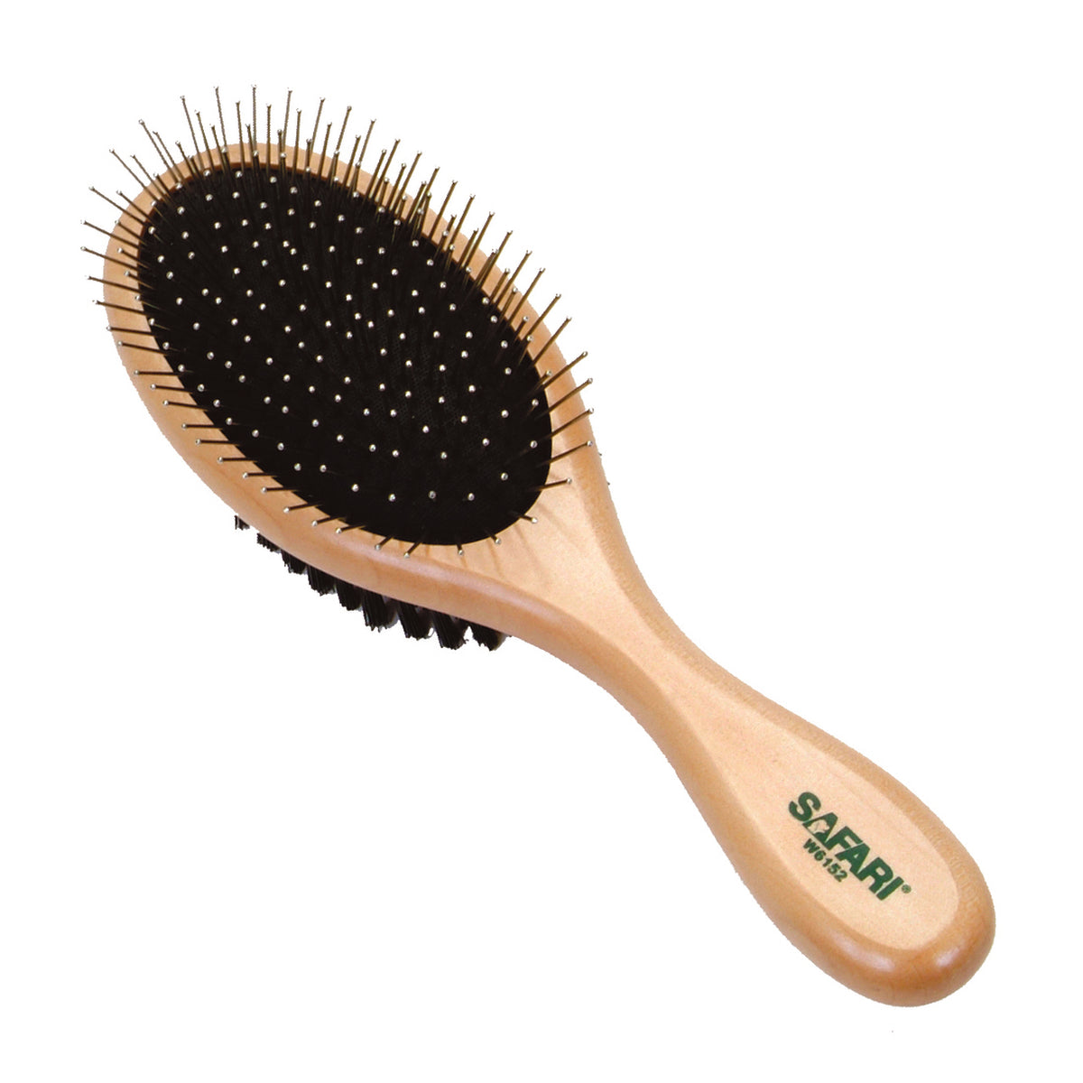 Coastal Pet Products Safari Combination Brush With Wood Handle For Dogs M