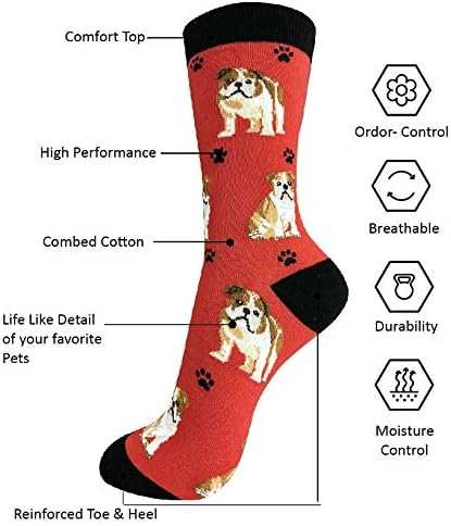 E & S Imports Pet Lover Socks Bulldog, Unisex, One Size Fits Most