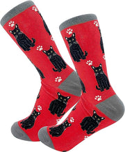 E & S Imports Pet Lover Socks Black Cat, Unisex, One Size Fits Most