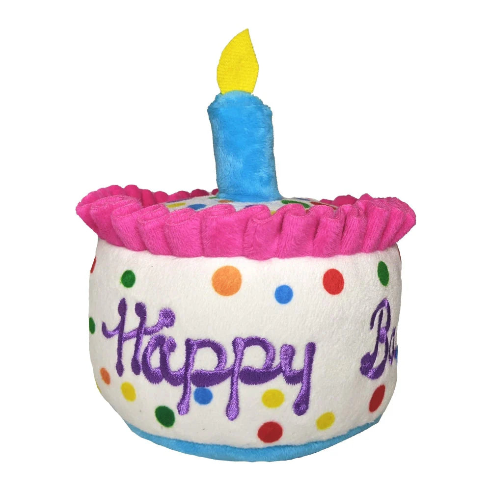 Huxley & Kent Birthday Happy Barkday Cake Dog Toy 4.5 in