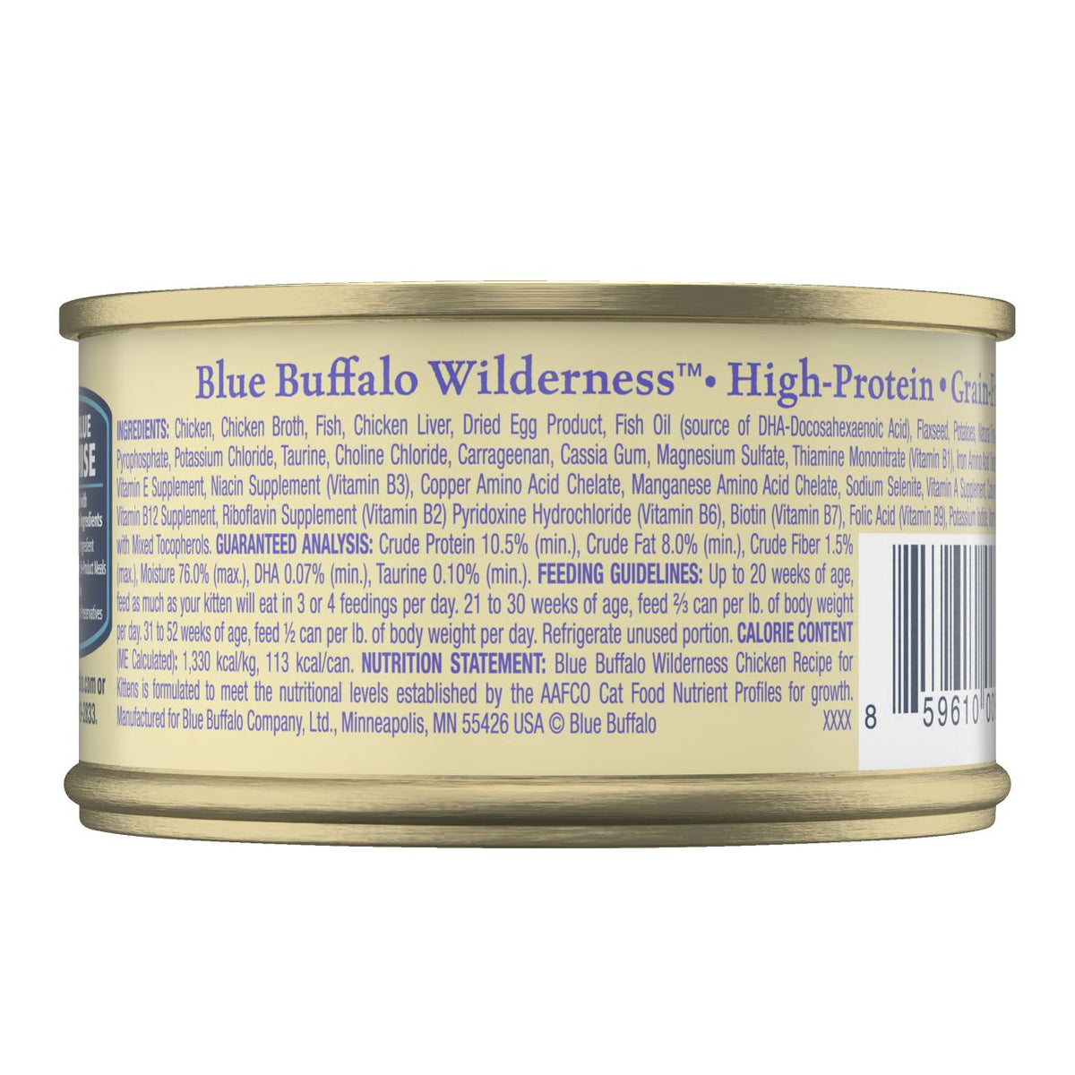 Blue Buffalo Wilderness Kitten Recipe Canned Cat Food