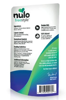 Nulo Freestyle Grain-Free Chicken & Salmon in Broth Cat Food Pouch