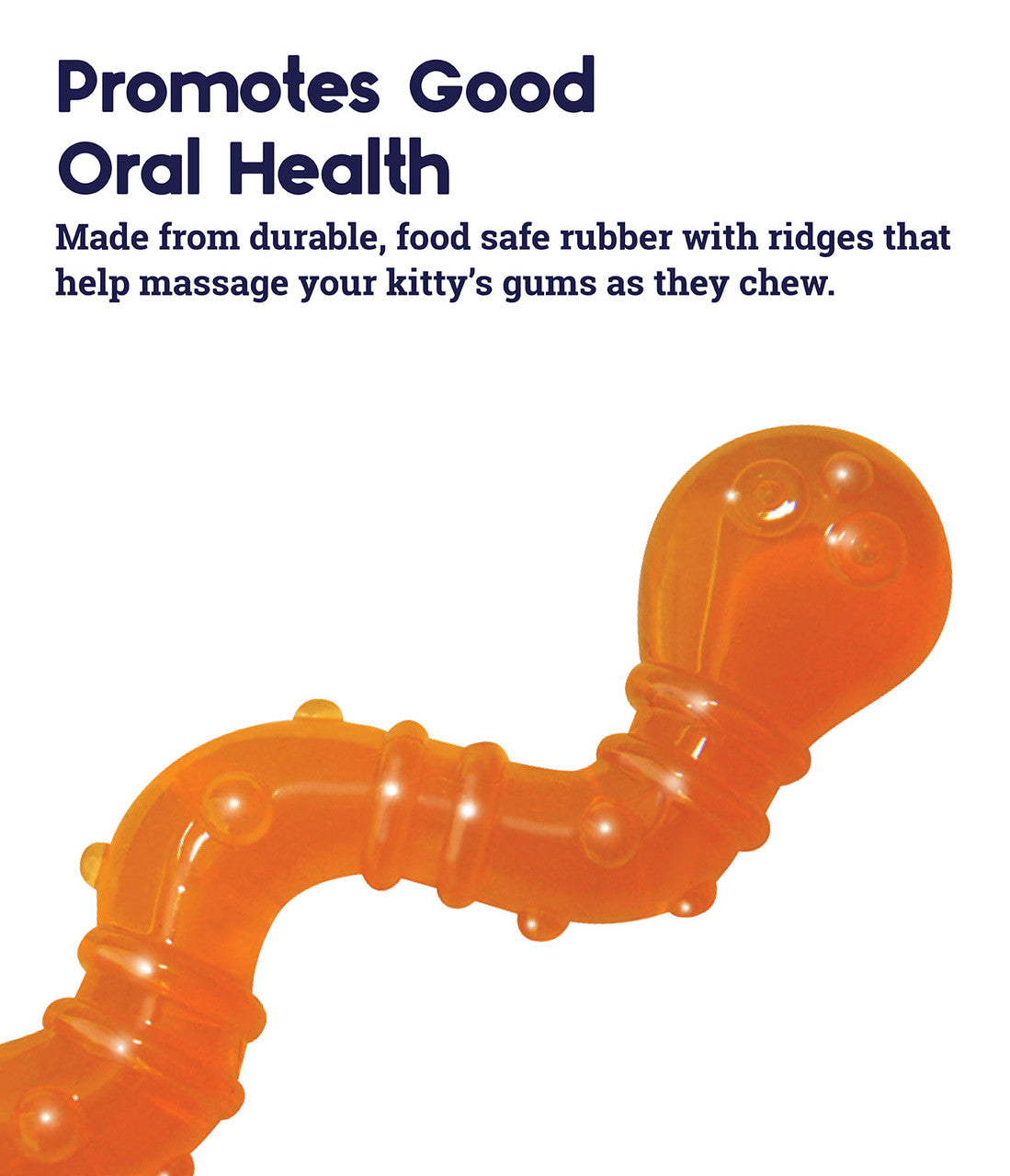 Catstages Orkakat Wiggle Worm Dental Cat Chew Toy