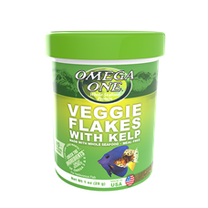 Omega One Super Veggie Kelp Flakes Fish Food 2.2 oz