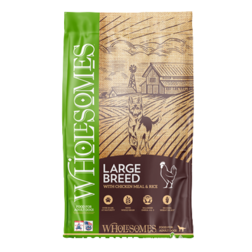 Wholesomes Large Breed Chicken Meal & Rice Formula Adult Dry Dog Food 40 lb