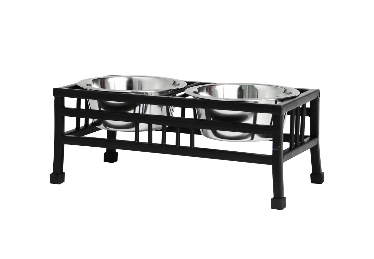 Incredipet Modern Iron Double Diner Pet Bowls 1 qt